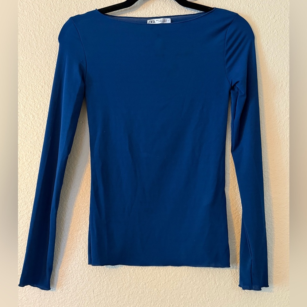 Zara Royal Blue Long Sleeve Bodysuit